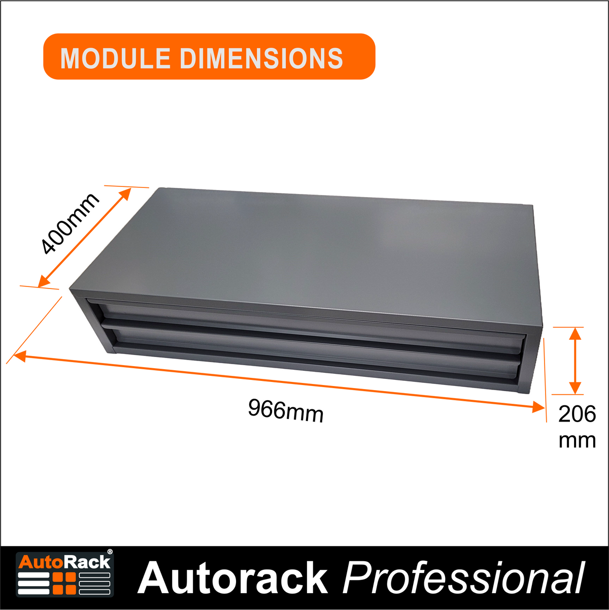 Van Racking Drawer 970mm Wide Module- 2-Drawers