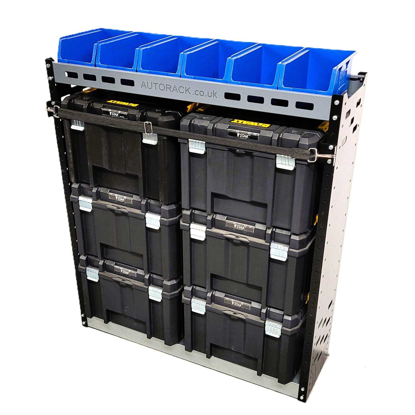 Standard Heavy-Duty Van Racking Shelving System  SD-PACK-10-BLUE-BINS