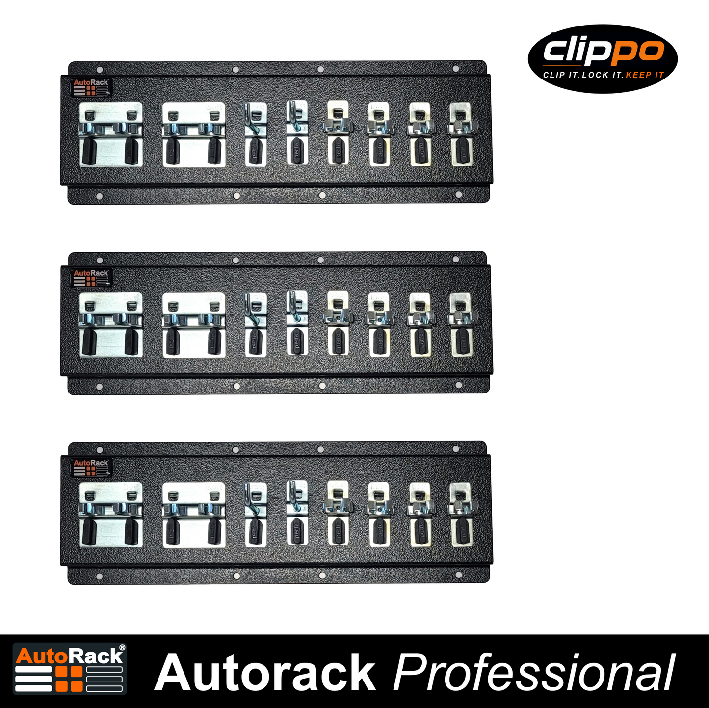 Clippo 30 Hole Tool Rail  Set – Secure Tool Holder for Vans, Workshops & Van Racking