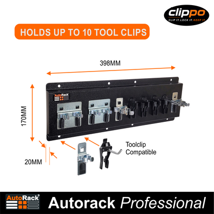 Clippo Tool Rail – Secure Tool Holder for Vans, Workshops & Van Racking
