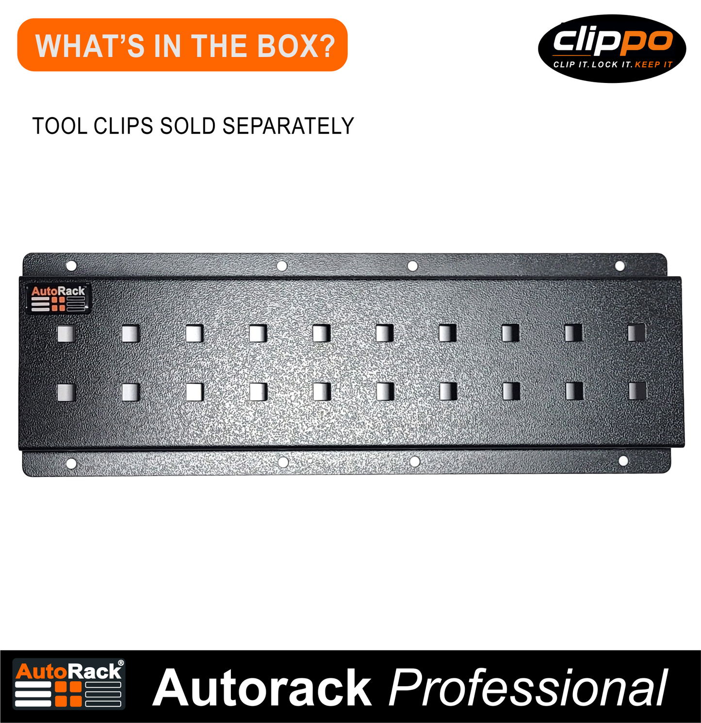 Clippo Tool Rail – Secure Tool Holder for Vans, Workshops & Van Racking