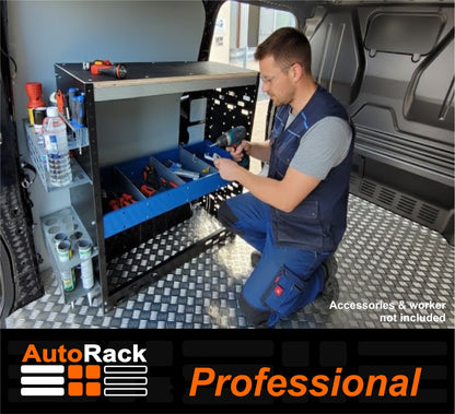 Extra Heavy Duty High Roof Metal Van Racking - LWB - VP - HD25 - BLU - Autorack Products Ltd
