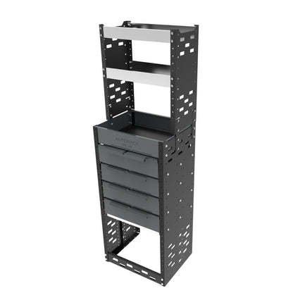 Extra Heavy Duty High Roof Metal Van Racking - LWB - VP - HD25 - BLU - Autorack Products Ltd