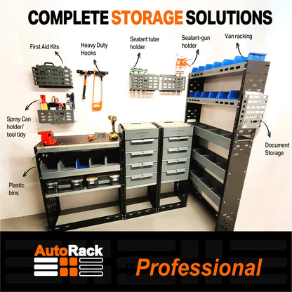 Extra Heavy Duty High Roof Metal Van Racking - LWB - VP - HD25 - BLU - Autorack Products Ltd