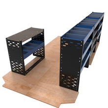 Extra Heavy Duty Metal Van Racking & Workbench - LWB - VP - HD23 - BLU - Autorack Products Ltd