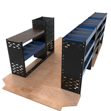 Extra Heavy Duty Metal Van Racking & Workbench - LWB - VP - HD23D - BLU - Autorack Products Ltd