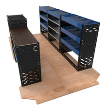 Extra Heavy Duty Metal Van Racking & Workbench - LWB - VP - HD23D - BLU - Autorack Products Ltd