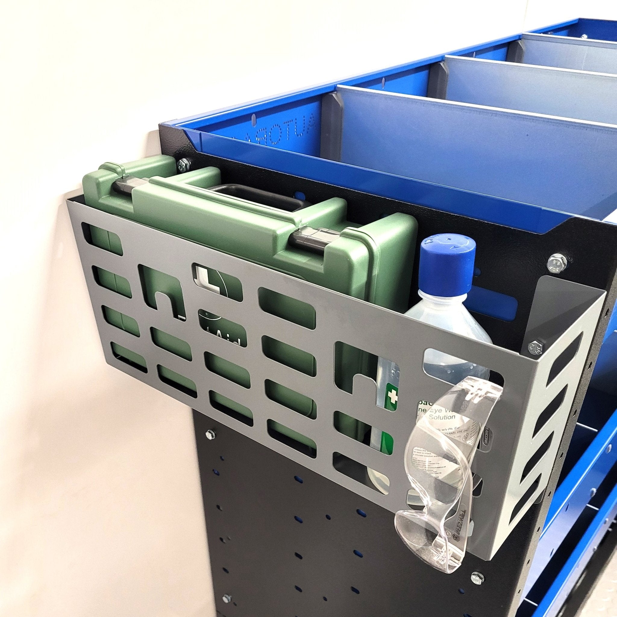 VAN FIRST AID KIT including general purpose metal rack for PPE ...