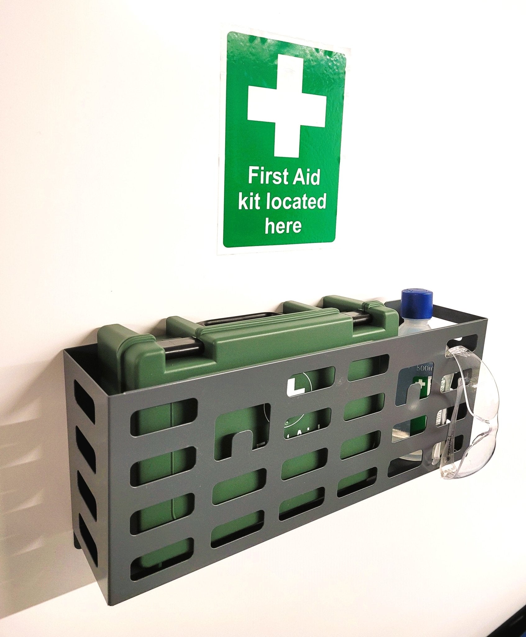 VAN FIRST AID KIT including general purpose metal rack for PPE ...