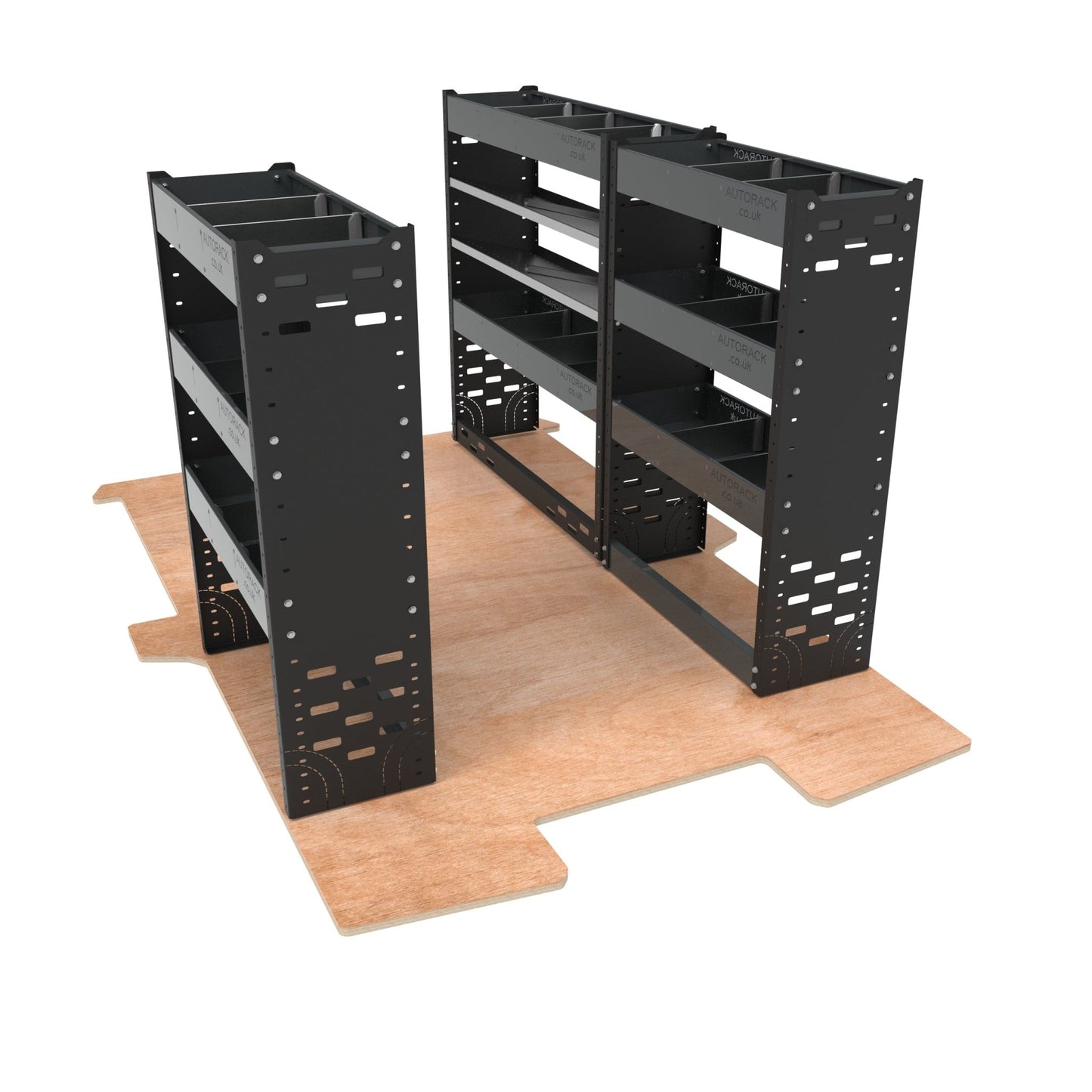 Ford Transit Connect Van Racking 3 units - Standard Heavy - Duty - SD - PACK - 4 - GREY - Autorack Products Ltd