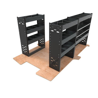 Ford Transit Connect Van Racking 3 units - Standard Heavy - Duty - SD - PACK - 4 - GREY - Autorack Products Ltd