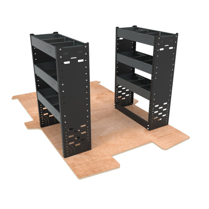 Ford Transit Connect Van Racking Package 2 units - Standard Heavy - Duty - SD - PACK - 7 - GREY - Autorack Products Ltd