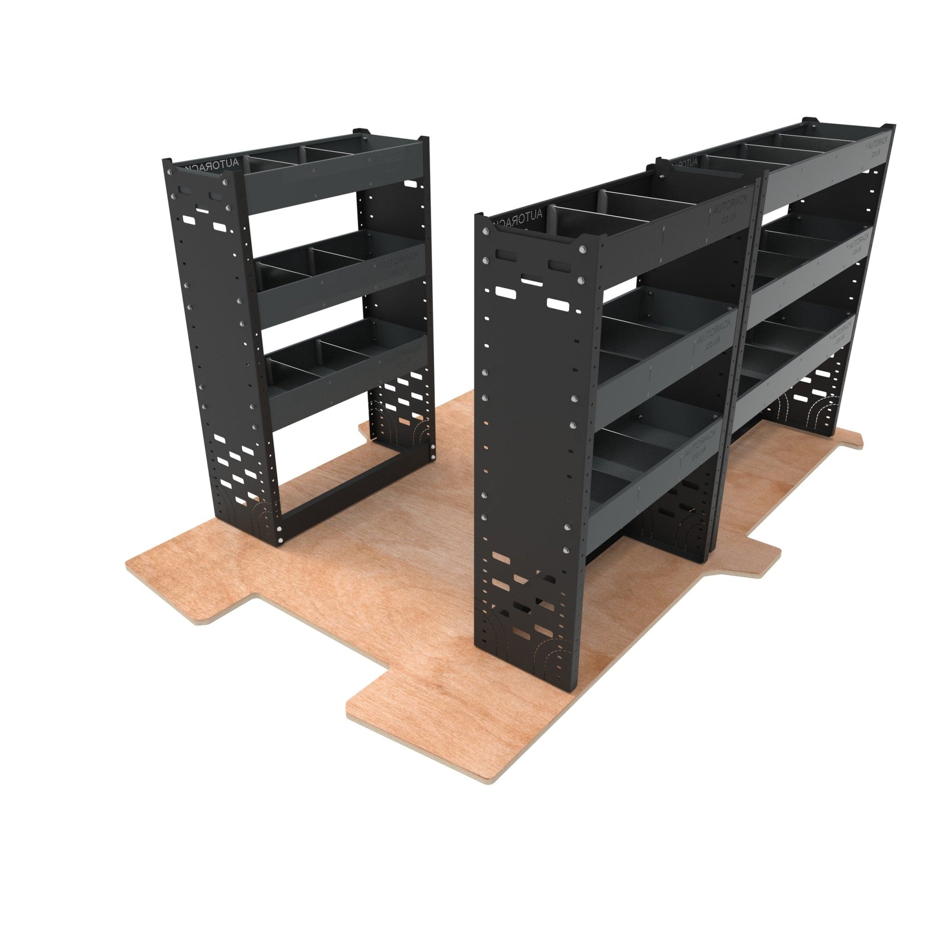 Ford Transit Connect Van Racking Package 3 units - Standard Heavy - Duty - SD - PACK - 5 - GREY - Autorack Products Ltd