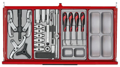 Mechanics Roller Cabinet Toolbox 26" Red - Full Tool Kit - TKS26R753T - Autorack Products Ltd