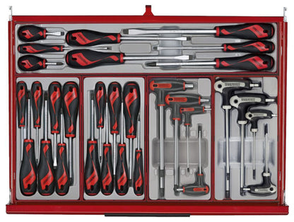 Mechanics Roller Cabinet Toolbox 26" Red - Full Tool Kit - TKS26R753T - Autorack Products Ltd