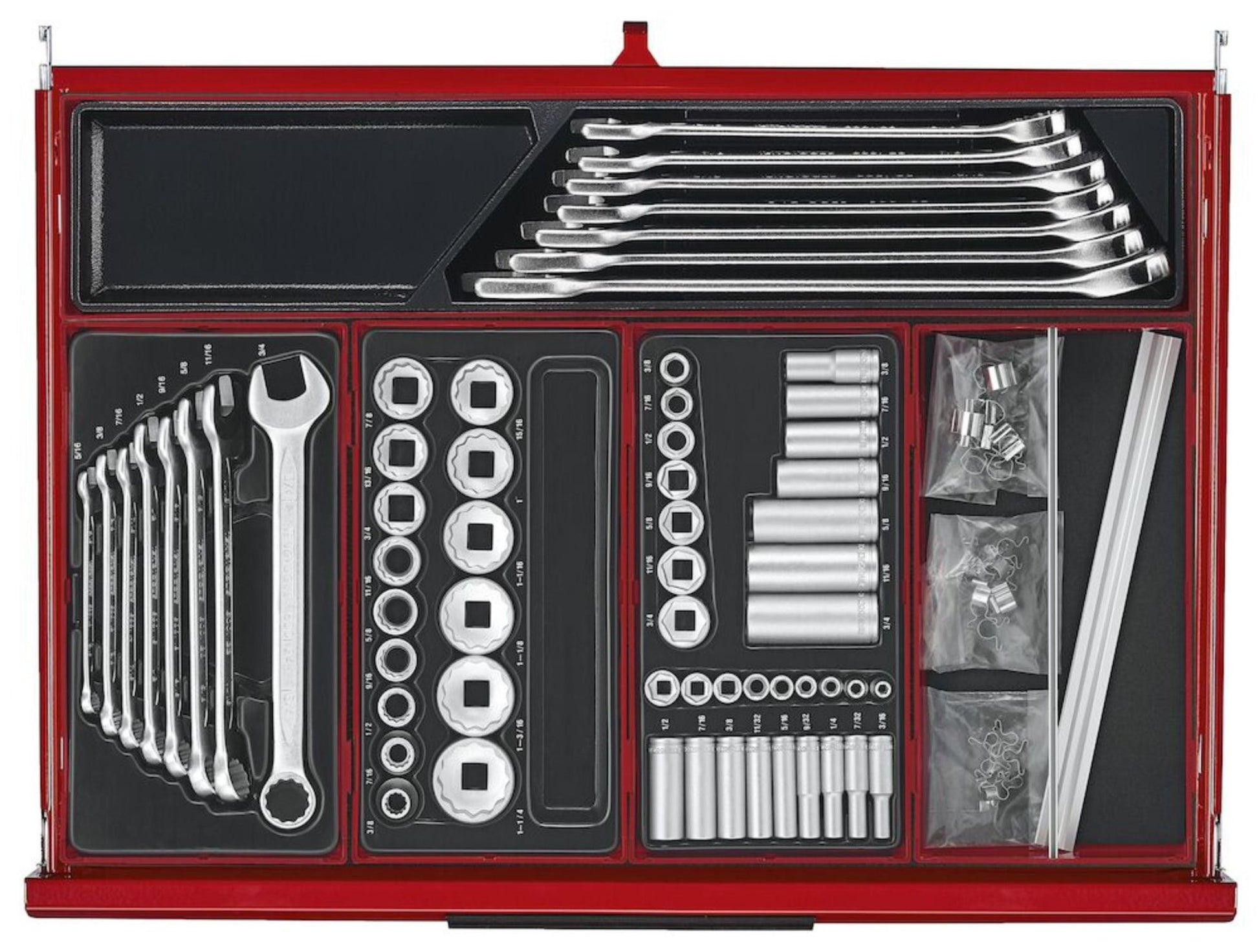 Mechanics Roller Cabinet Toolbox 26" Red - Full Tool Kit - TKS26R753T - Autorack Products Ltd