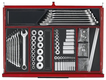 Mechanics Roller Cabinet Toolbox 26" Red - Full Tool Kit - TKS26R753T - Autorack Products Ltd