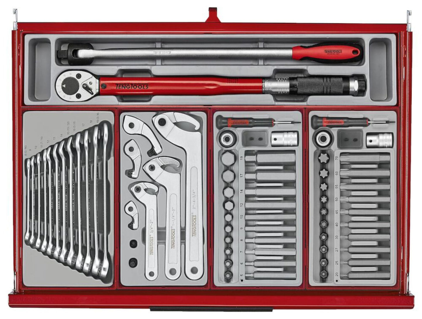 Mechanics Roller Cabinet Toolbox 26" Red - Full Tool Kit - TKS26R753T - Autorack Products Ltd