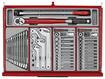 Mechanics Roller Cabinet Toolbox 26" Red - Full Tool Kit - TKS26R753T - Autorack Products Ltd