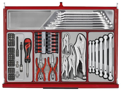 Mechanics Roller Cabinet Toolbox 26" Red - Full Tool Kit - TKS26R753T - Autorack Products Ltd