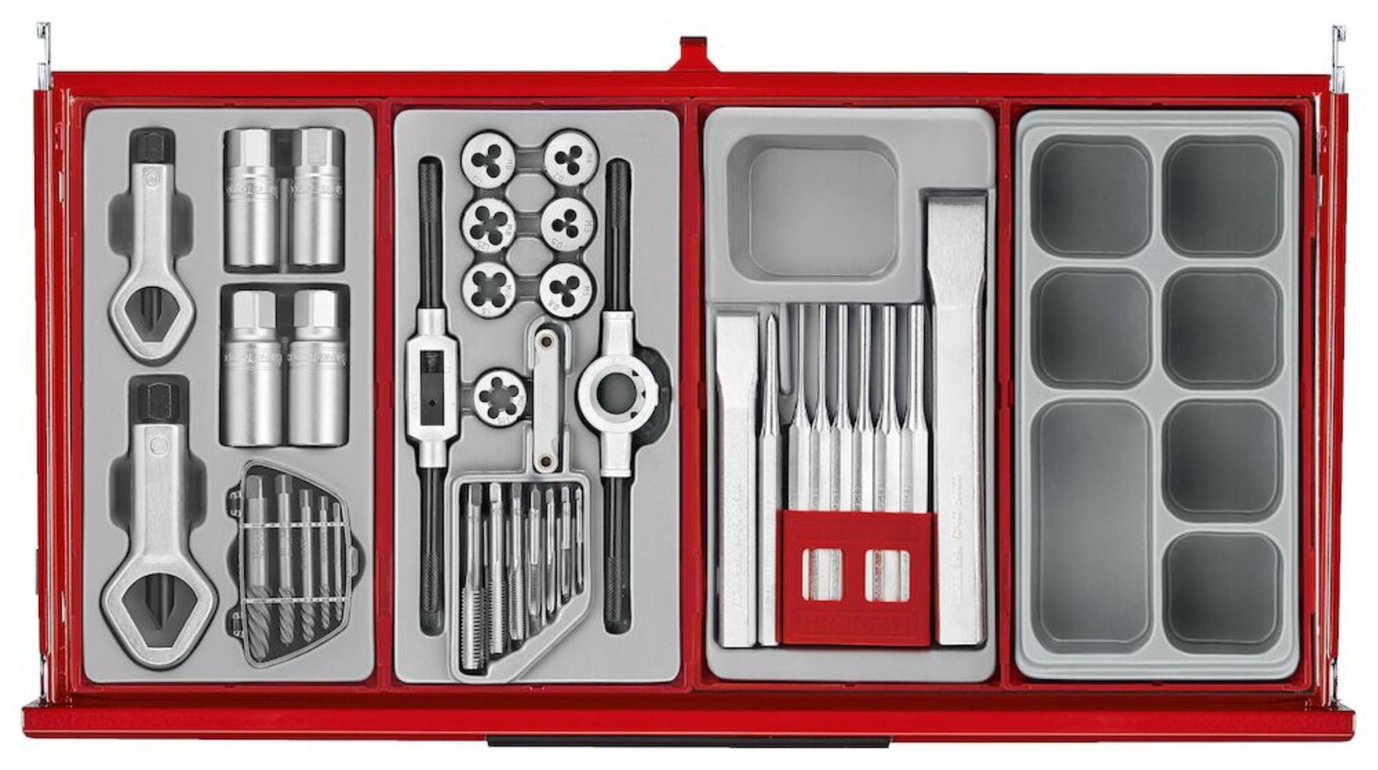Mechanics Roller Cabinet Toolbox 26" Red - Full Tool Kit - TKS26R753T - Autorack Products Ltd