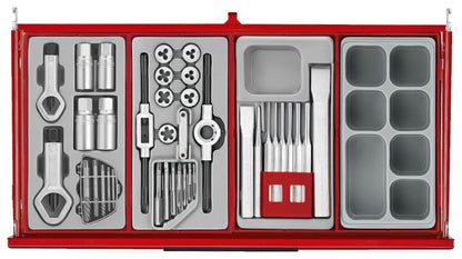Mechanics Roller Cabinet Toolbox 26" Red - Full Tool Kit - TKS26R753T - Autorack Products Ltd
