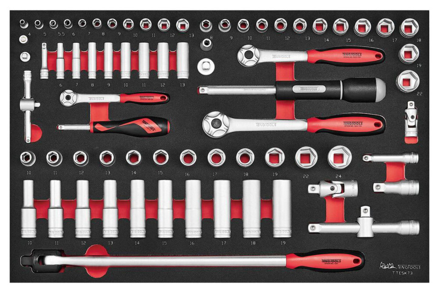 Mechanics Roller Cabinet Toolbox 27" Red - Full Tool Kit - TCMME217K - Autorack Products Ltd