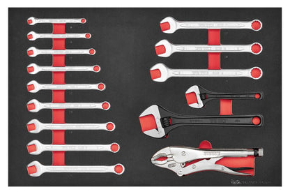 Mechanics Roller Cabinet Toolbox 27" Red - Full Tool Kit - TCMME217K - Autorack Products Ltd