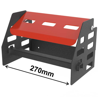 Red Paper Towel / Roll Holder dispenser. Van Racking or Wall Mounting - PTH - RED - Autorack Products Ltd