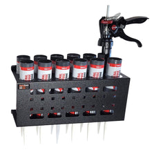 Sealant Tube & Sealant Gun Holder - New 12 Hole Design - Autorack Products Ltd Sealant Tube & Sealant Gun Holder - New 12 Hole Design
