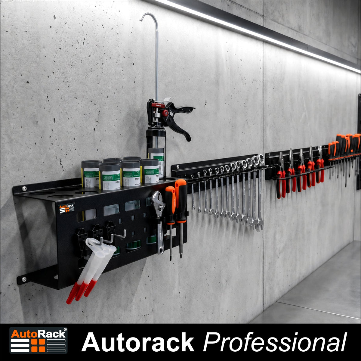 Sealant Tube & Sealant Gun Holder - New 12 Hole Design - Autorack Products Ltd Sealant Tube & Sealant Gun Holder - New 12 Hole Design