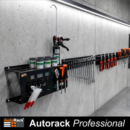Sealant Tube & Sealant Gun Holder - New 12 Hole Design - Autorack Products Ltd Sealant Tube & Sealant Gun Holder - New 12 Hole Design