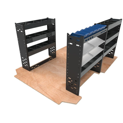 Standard Heavy-Duty Van Racking Shelving System  SD-PACK-9-GREY-45DEG