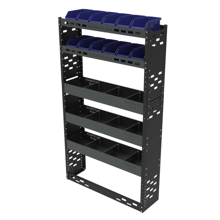 Van Racking Plastic Van Racking Double Extension Top - XL3 Part Bins - High/Medium Roof Ve ...