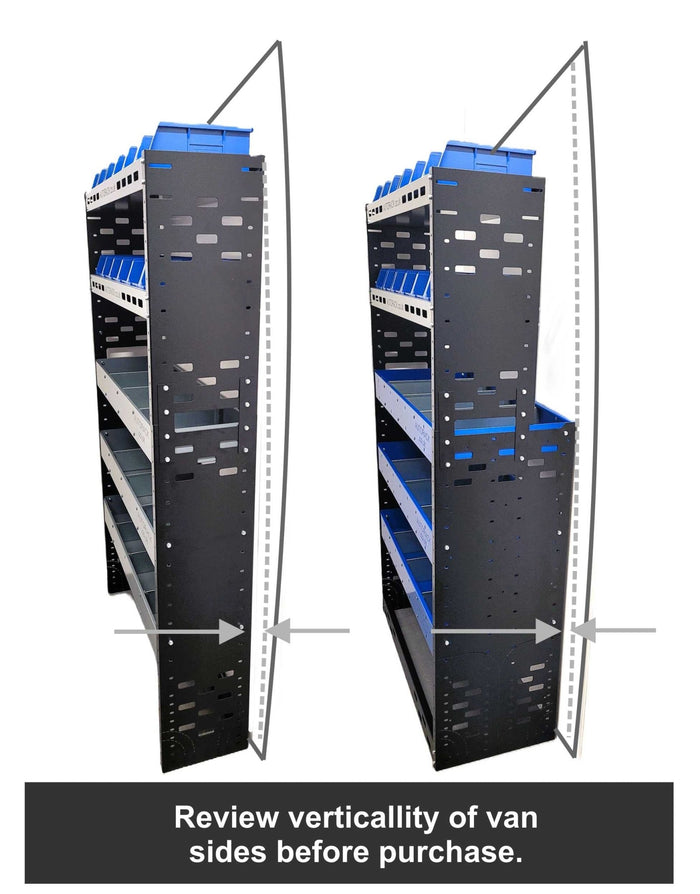 Van Racking Double Extension Top - XL3 Part Bins - High/Medium Roof Ve ...