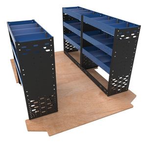 Van Racking Ideas - Van Racking Kits - Extra Heavy Duty Metal Van Racking - VP - HD1x9 - Autorack Products Ltd
