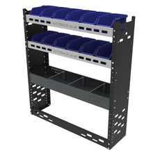 Van Racking Shelving Unit with 12 x plastic parts bins - VAN RACKING SYSTEM KIT - 15 - Autorack Products Ltd
