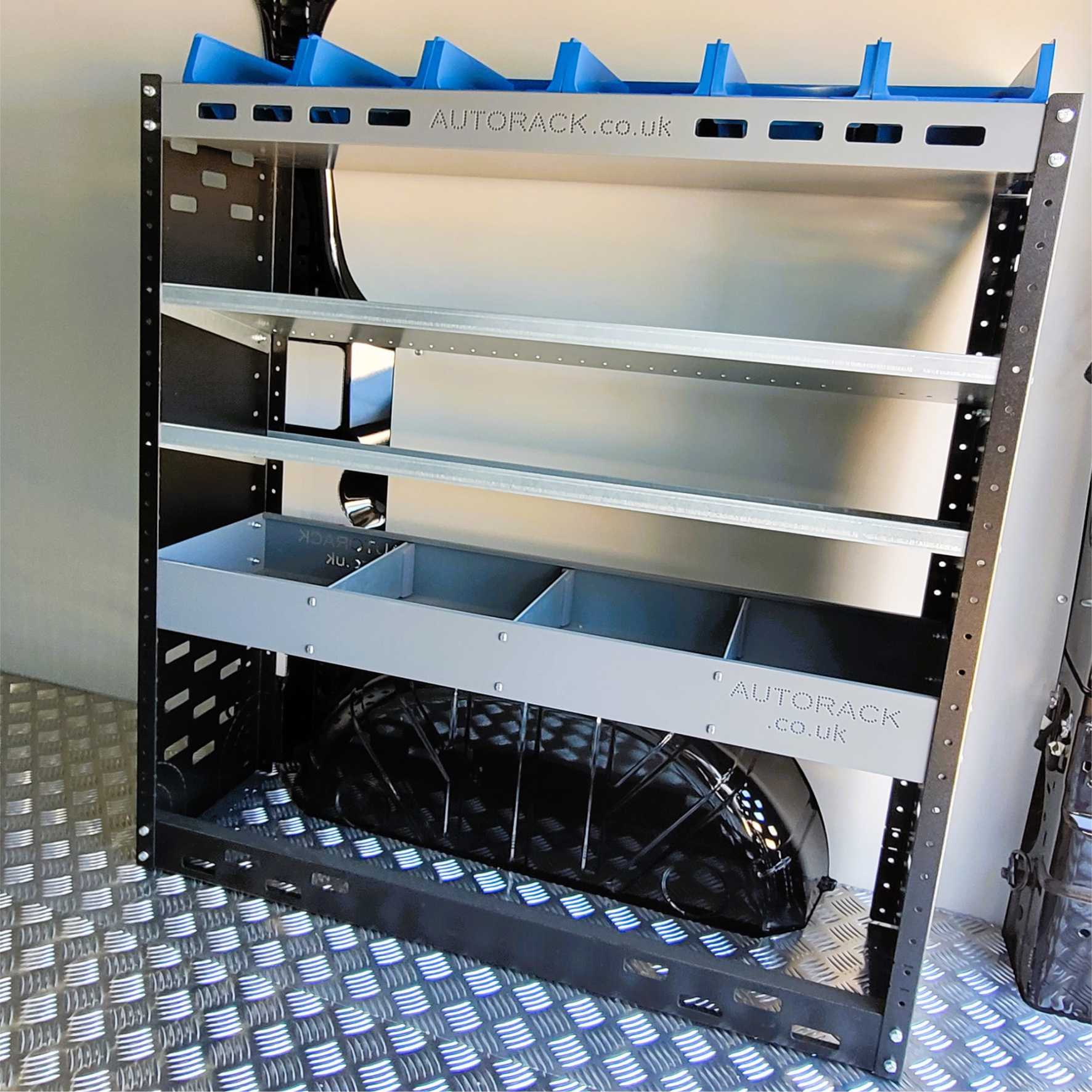 Van Racking Shelving Unit with 6 x plastic parts bins - Autorack ...