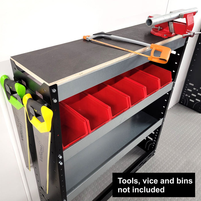 Outlet Racking Bench Heavy Duty Van Racking Workbench - Work Bench - Autorack Products Ltd