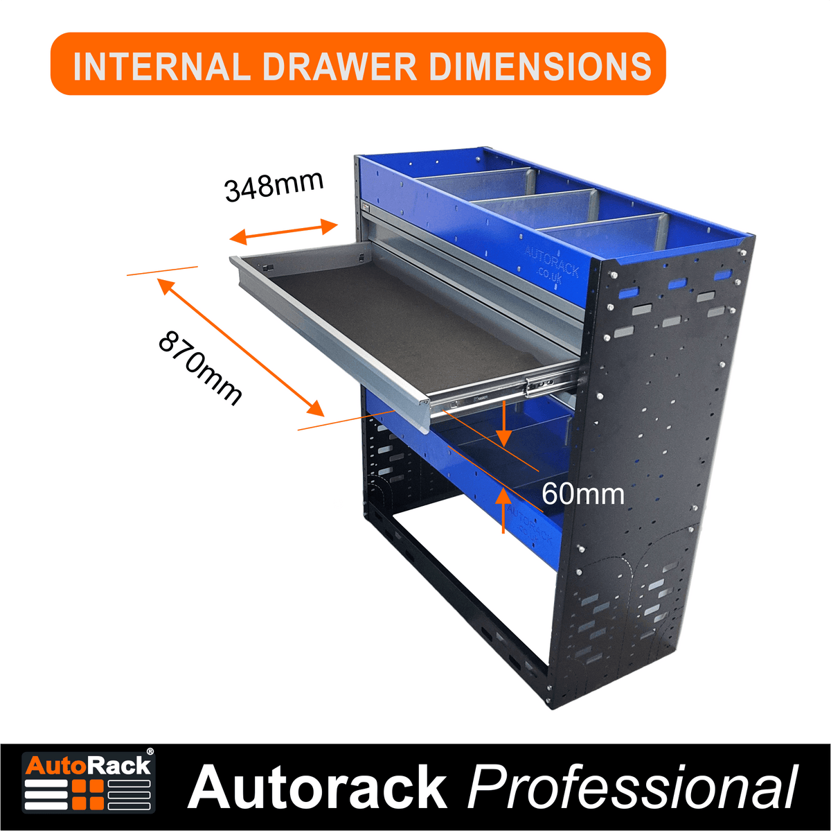Van Racking - van shelving & drawer unit HD1-DM - Autorack Products Ltd Van Racking - van shelving & drawer unit HD1-DM