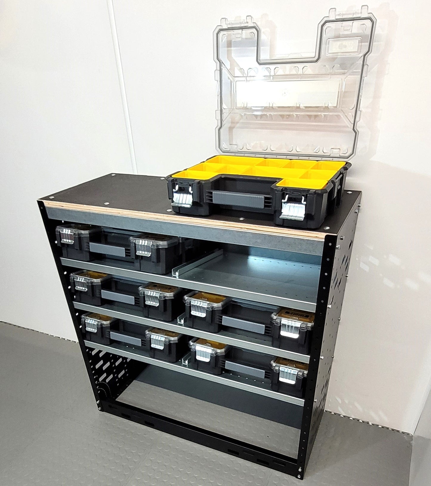 Van Racking Workbench - Organiser Shelf Work Bench - Autorack Products Ltd