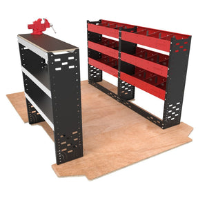 Van Racking Workbench & Shelving Package - Quality Racking ST8 - Autorack Products Ltd