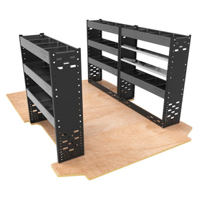 Ford Transit Van Racking Shelving System Package 3 units - Standard Heavy-Duty SD-PACK-2-GREY - Autorack Products Ltd