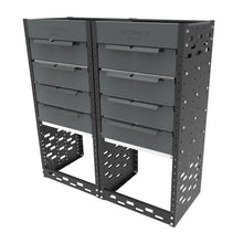 Van Racking Double Drawer Unit - 8-drawer unit - HD-DU8 - Autorack Products Ltd