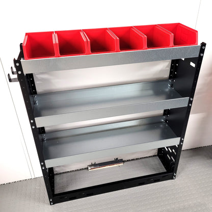 Van Racking Plastic Bins (6 PACK RED), Component storage trays New - W-150 L-240 H-130mm XL3 - Autorack Products Ltd