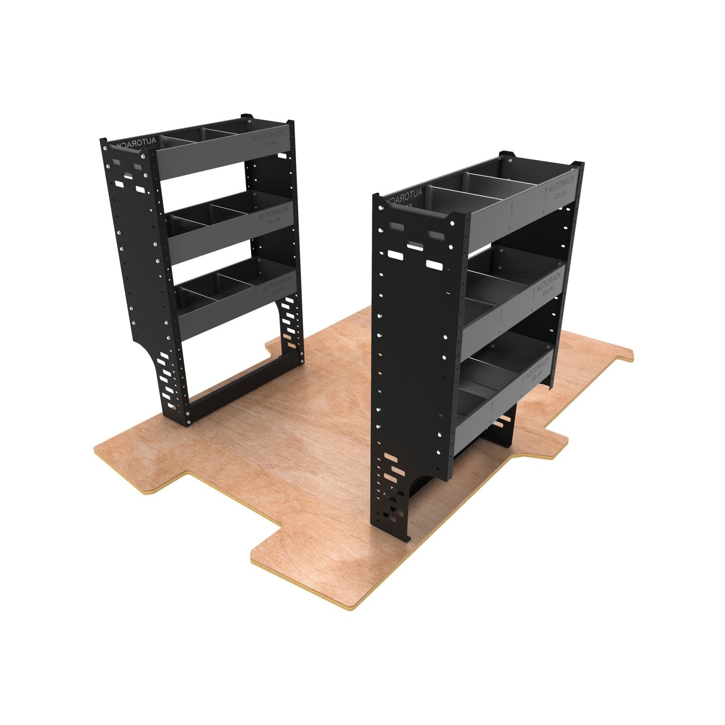 Van Racking Shelving System Package 2 units - Standard Heavy-Duty - SD-PACK-7-GREY - Autorack Products Ltd