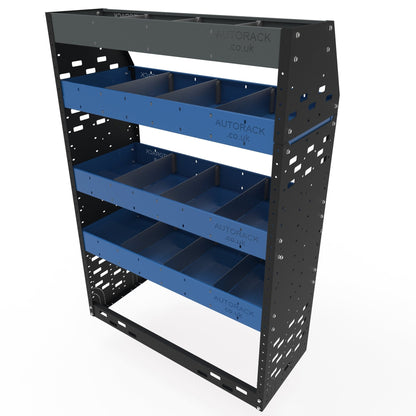 Van Racking Shelving Unit kit with extension top - HD1-EXT-BLU - Autorack Products Ltd
