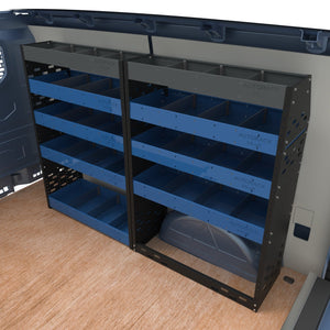Van Racking Shelving Unit - System Kit COMBINATION UNIT with extension tops - HD77-EXT - Autorack Products Ltd