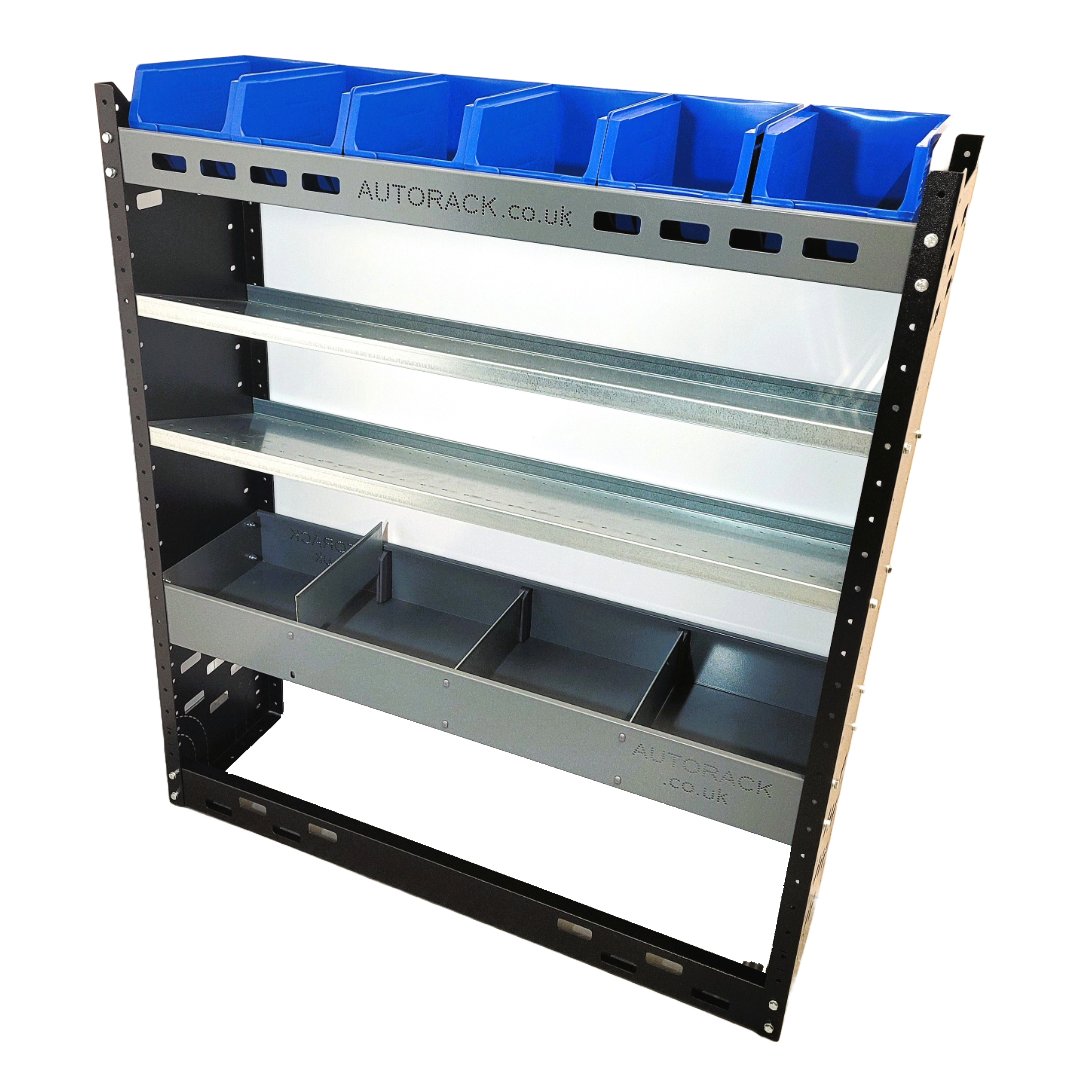 Van Racking Shelving Unit with 6 x plastic parts bins - Autorack ...