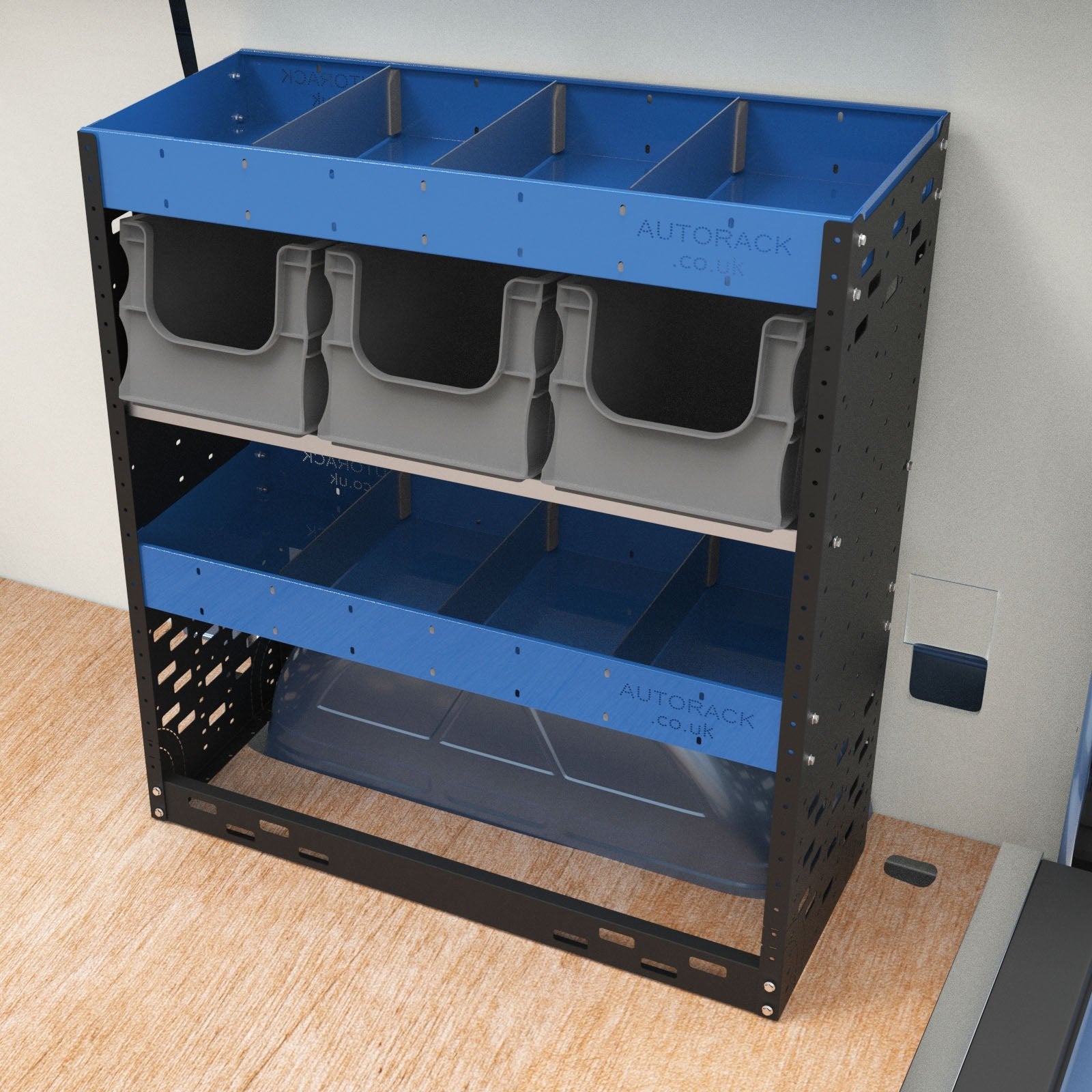 Van Racking - van shelving storage unit - Plumbers Racking Unit - HD21 - Autorack Products Ltd
